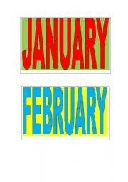 English worksheet: months