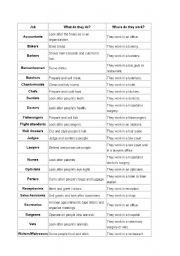 English Worksheet: jobs