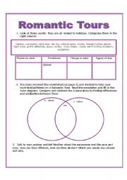 English Worksheet: ROMANTIC TOUR