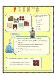 English Worksheet: Prints