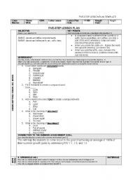 English Worksheet: Lesson Plan for the prefix un, the suffix less, and compound words