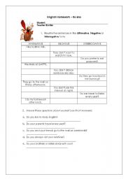 English Worksheet: Present Simple - I, you, we, they
