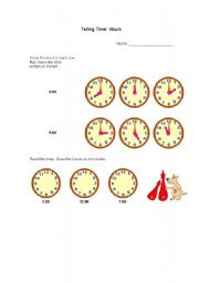 English worksheet: time