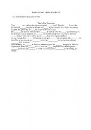 English worksheet: Toms Yesterday