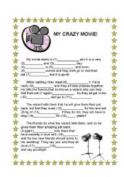 English worksheet: Movie Mad Lib 1 (Synopsis)