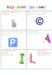 Alphabet quizzes-part 1