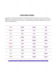 English Worksheet: Making Compound words