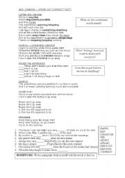 English Worksheet: Jack Johnson - Upside Down