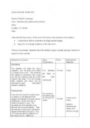 English Worksheet: Narrative