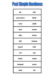 English Worksheet: Past Simple Dominoes