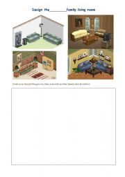 Design a living room (group information exchange)