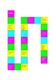 English Worksheet: Present simple board game