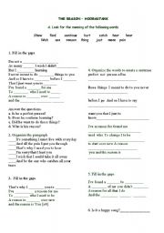 English worksheet: LISTENING ACTIVITY_THE REASON