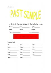 English Worksheet: past simple