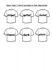 adjectives (patterns) for clothes 