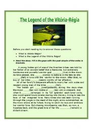 English Worksheet: The legend of Victoria Regia