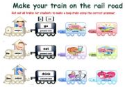 English Worksheet: The grammar train