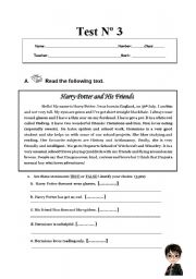 English Worksheet: Test