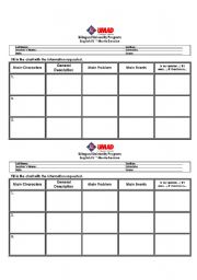 English worksheet: Movie Practice Sheet (3)