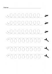 English Worksheet: Making spirals