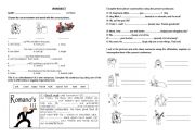 English Worksheet: Review: Pte continuous, Imperatives and Possessive adjectives