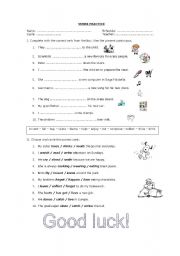 English Worksheet: Pte continuous and Simple Present