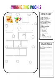 English worksheet: WINNIE THE POOH WORKSHEET 2