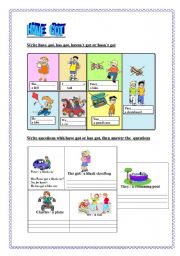 English Worksheet: Have got