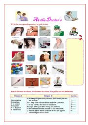 English Worksheet: At the Doctor�s
