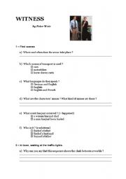 English Worksheet: Witness