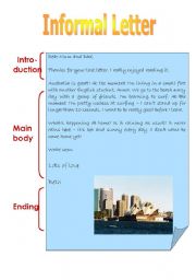 English Worksheet: Informal letter