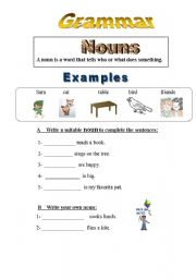 English Worksheet: Grammar