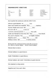 English Worksheet: Verb To Be  (Affirmative - Negative)