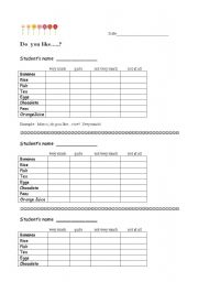 English Worksheet: Do you like?