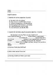English Worksheet: There is and there are