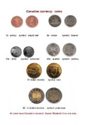 English Worksheet: Canadian coins