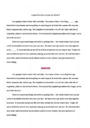 English worksheet: Fable: Story teller about 