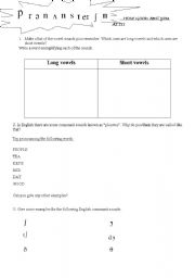 English worksheet: British and American pronounciation