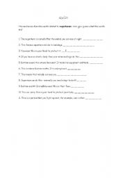 English Worksheet: Superheroes vocabulary