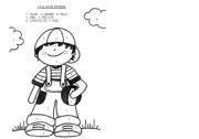 English Worksheet: Colour Peter