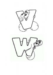 English Worksheet: V and W