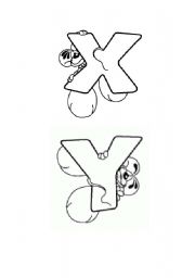 English worksheet: X and Y