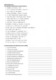 English Worksheet: Building Sentences