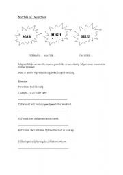 English Worksheet: Modals of deduction