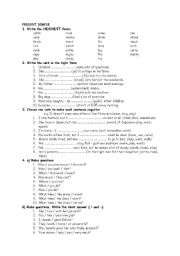 English Worksheet: present simple