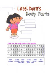 English Worksheet: Body Parts