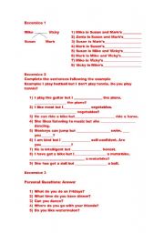 English Worksheet: Members of the family - Simple Present - Answering questions