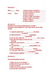 English worksheet: Members of the family - Simple Present - Answering questions