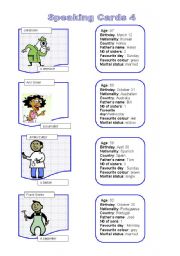 English Worksheet: Speaking Cards 4