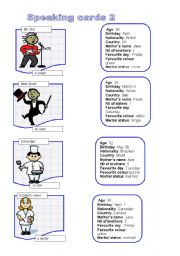 English Worksheet: Speaking Cards 2